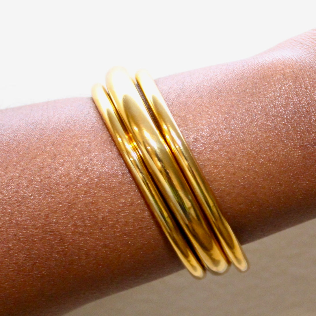 Slick Bangle Set Thin - Silver