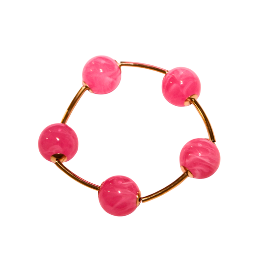 Bubbles Bracelet Set - Hot Pink