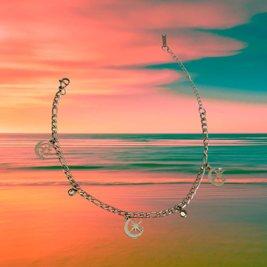 Cosmic Anklet - Silver