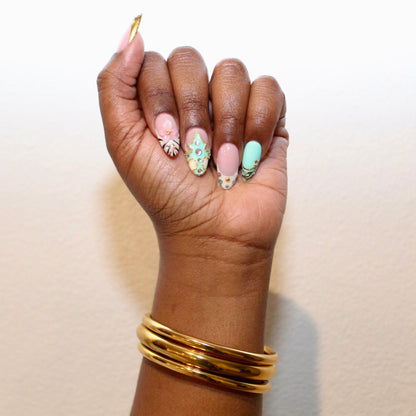 Slick Bangle Set Thin - Gold