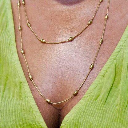 Luster Loop Necklace - Silver