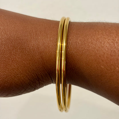 Slick Bangle Set Thin - Gold