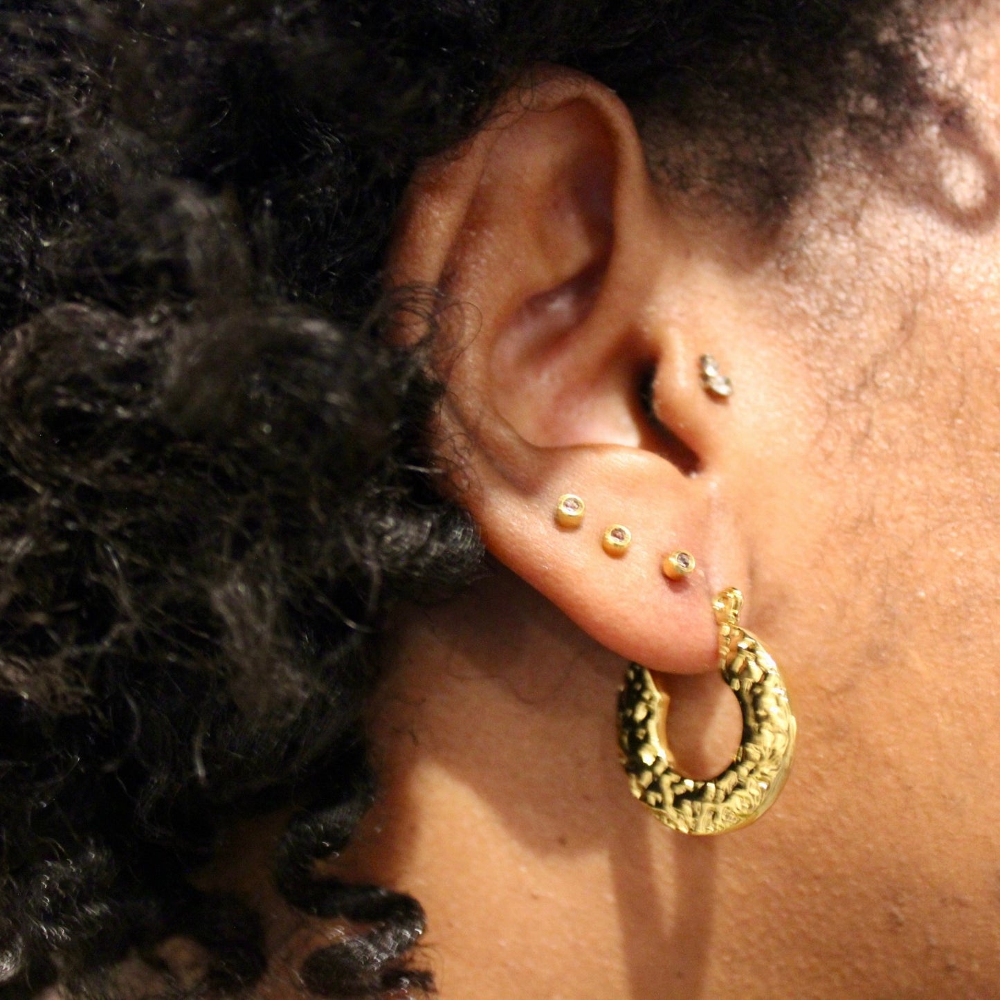 Golden Noise Hoops