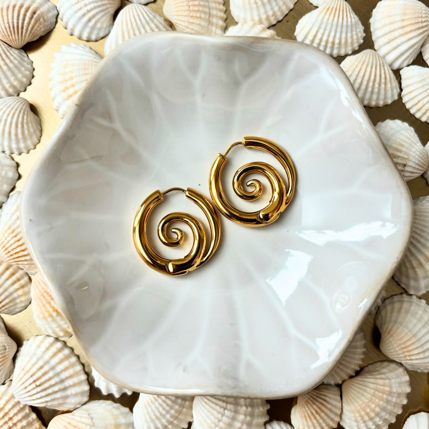 Ocean Earrings - Gold