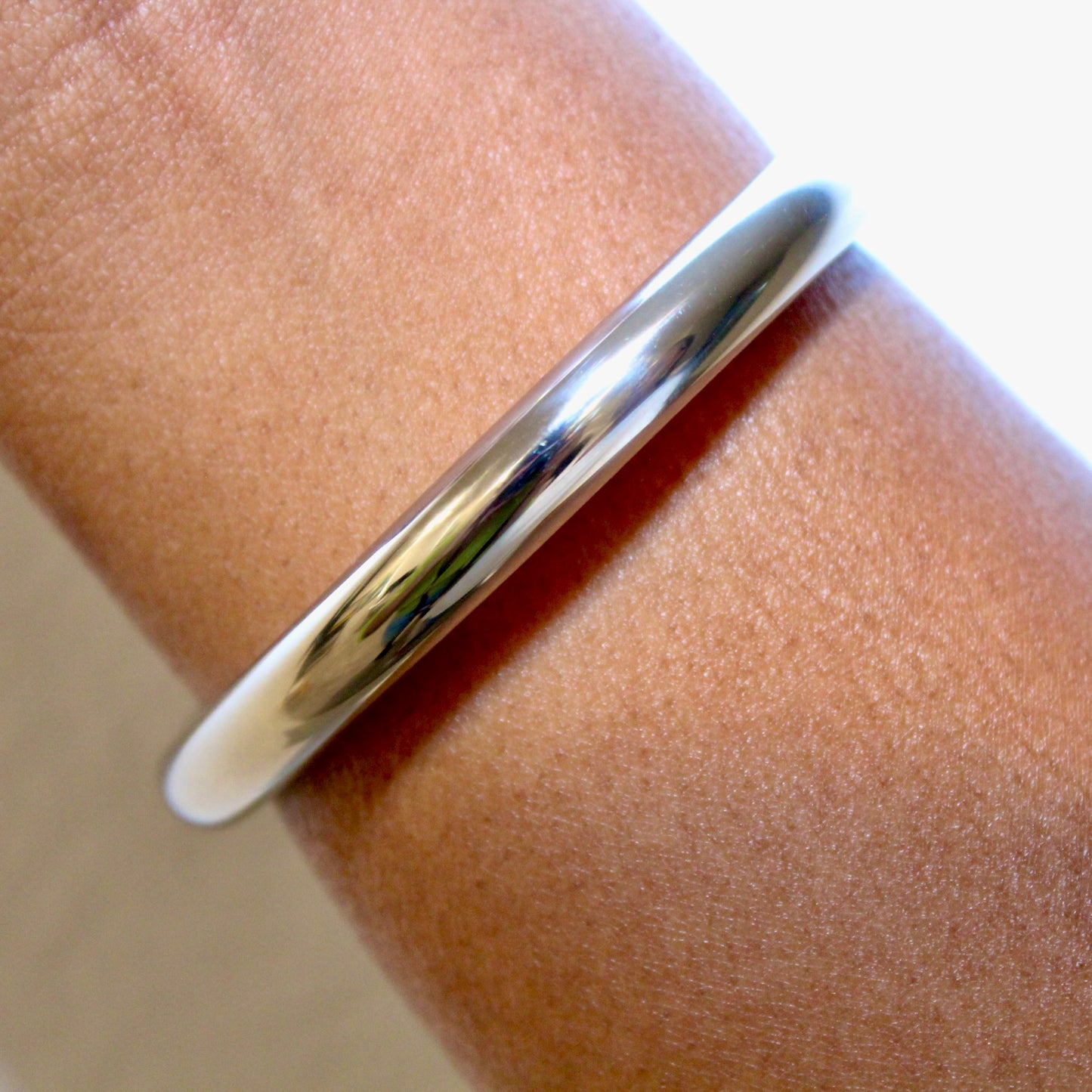 Slick Bangle Set Thick - Silver