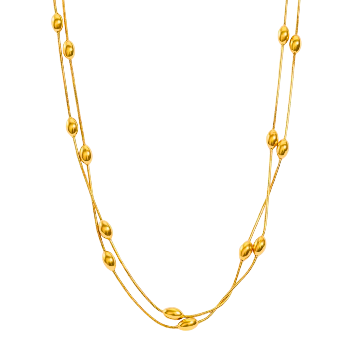 Luster Loop Necklace - Gold
