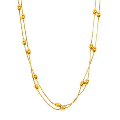 Luster Loop Necklace - Gold