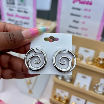 Ocean Earrings - Silver