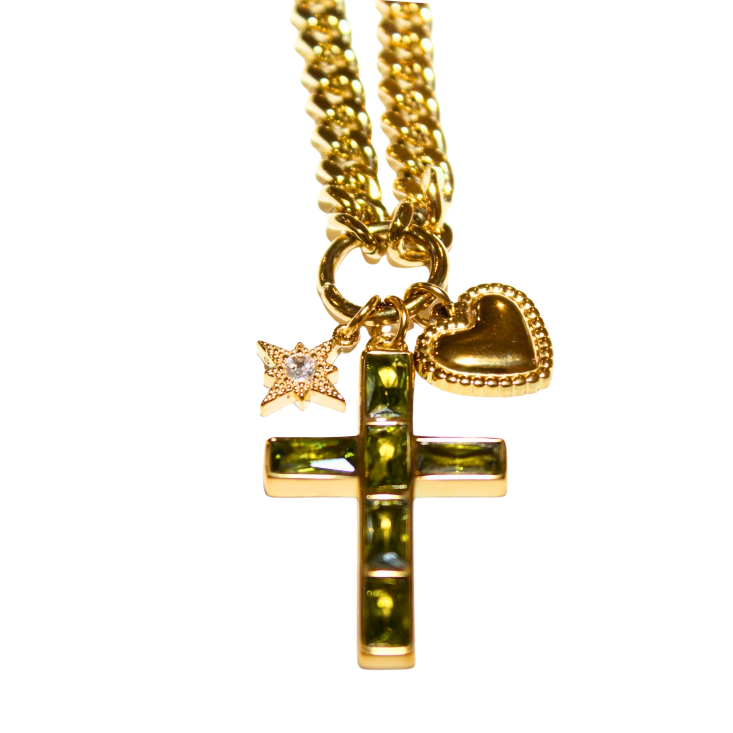 Cross My Heart Charm Necklace