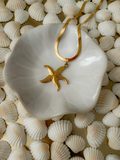 Coral Necklace - Gold