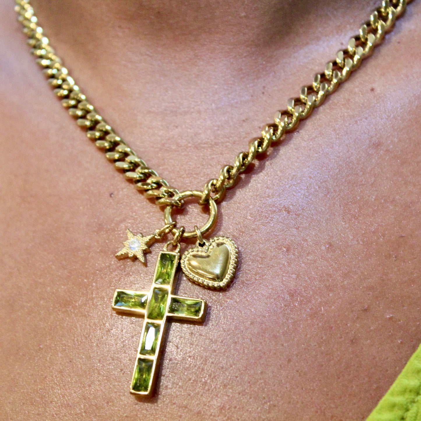 Cross My Heart Charm Necklace