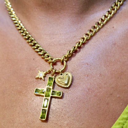 Cross My Heart Charm Necklace