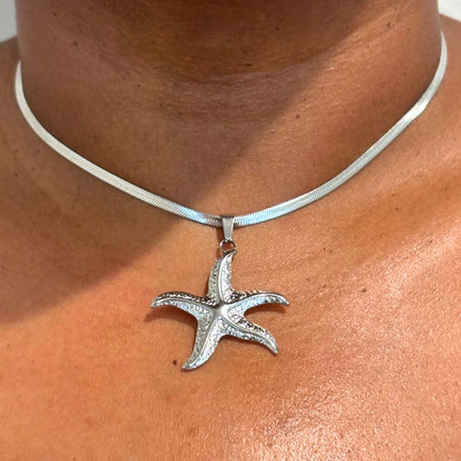 Coral Necklace - Silver