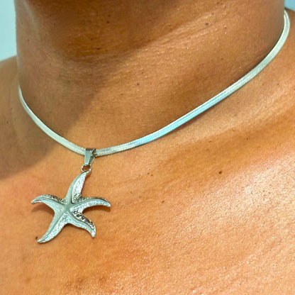 Coral Necklace - Silver